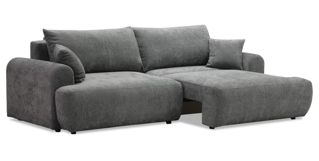 Прямой диван Кьянти Стальной велюр 