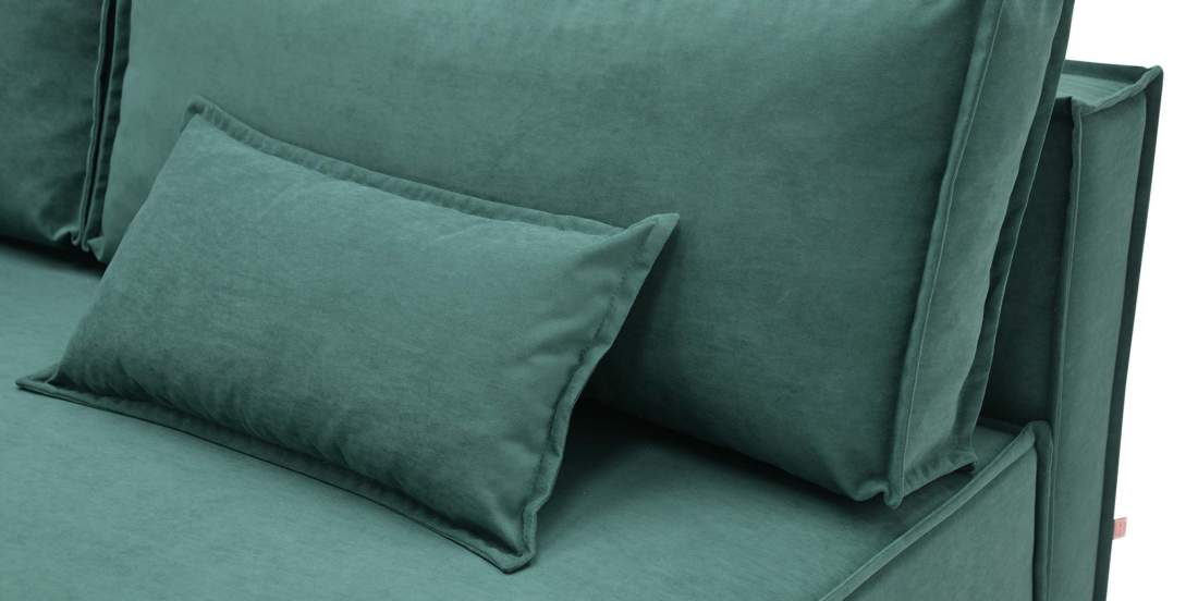 Прямой диван Фабио Fit Изумрудный велюр