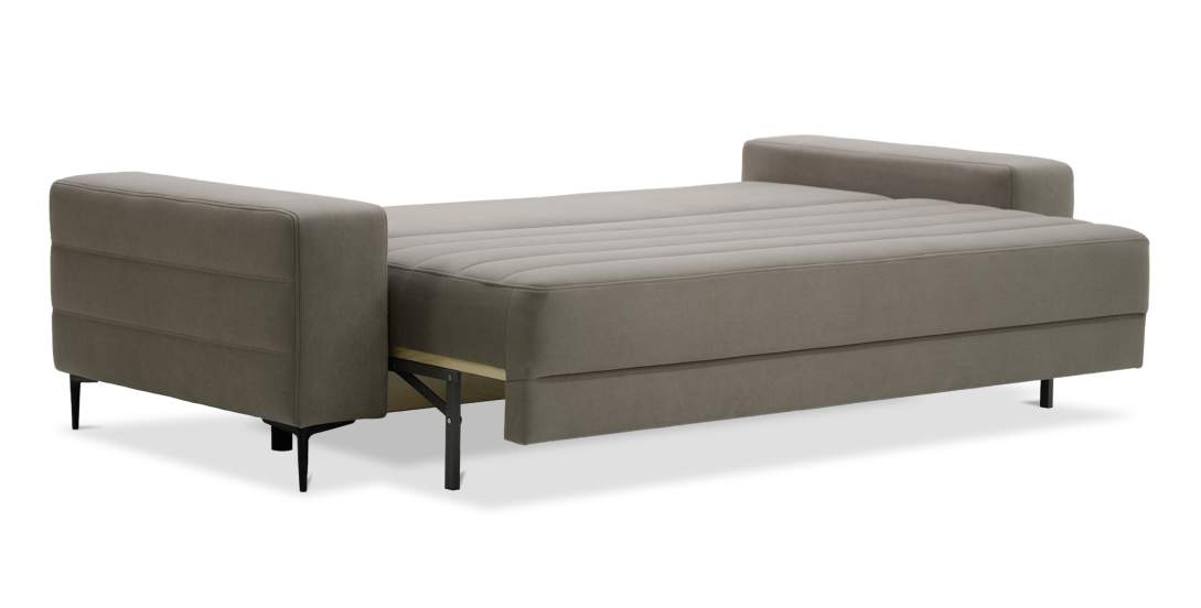 Прямой диван Белес миди коричневый велюр