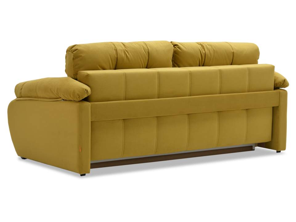 Прямой диван Вестон горчичный велюр