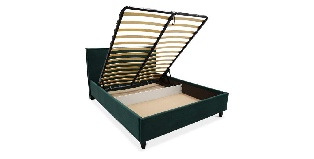 Двуспальная кровать Блэр 160 изумрудный велюр