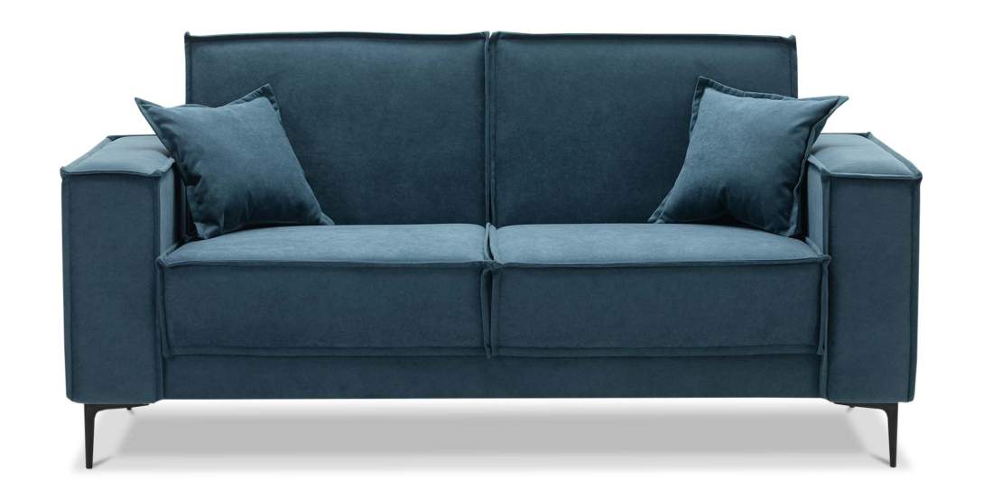 Прямой мини диван Авиньон Индиго велюр