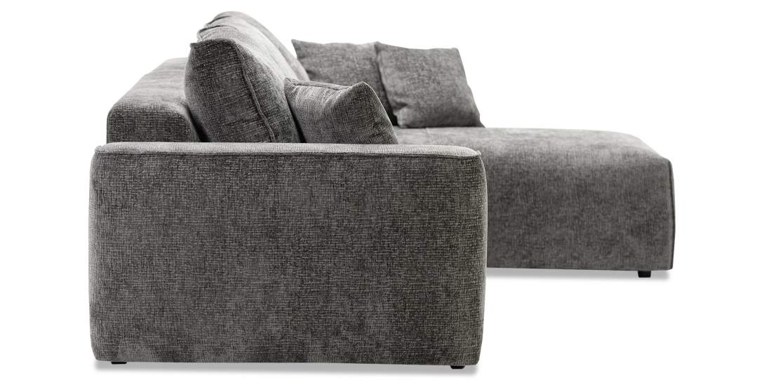 Угловой диван Матье Антрацитовый шенилл 