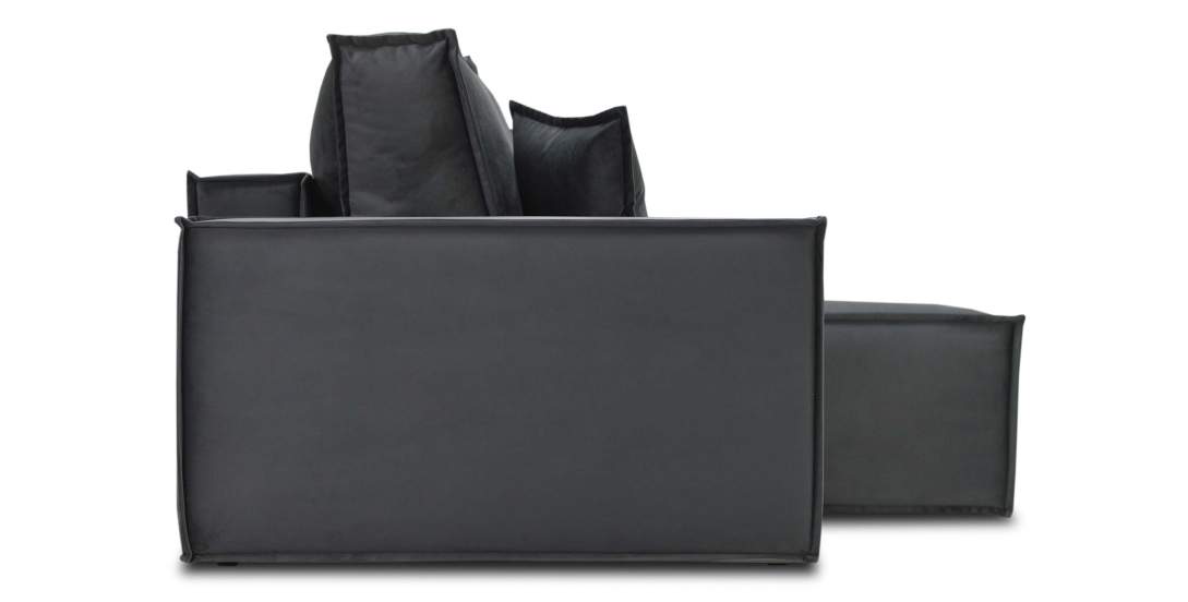 Угловой диван Тейлор Антрацитовый велюр