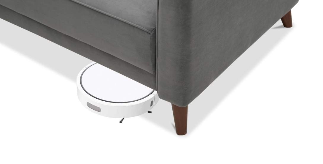 Прямой диван Авилла Серый велюр