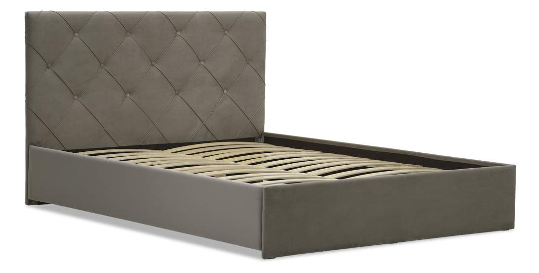 Двуспальная кровать Артэ 140 бежевый велюр