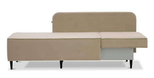 Угловая кушетка левая Элфи бежевый велюр