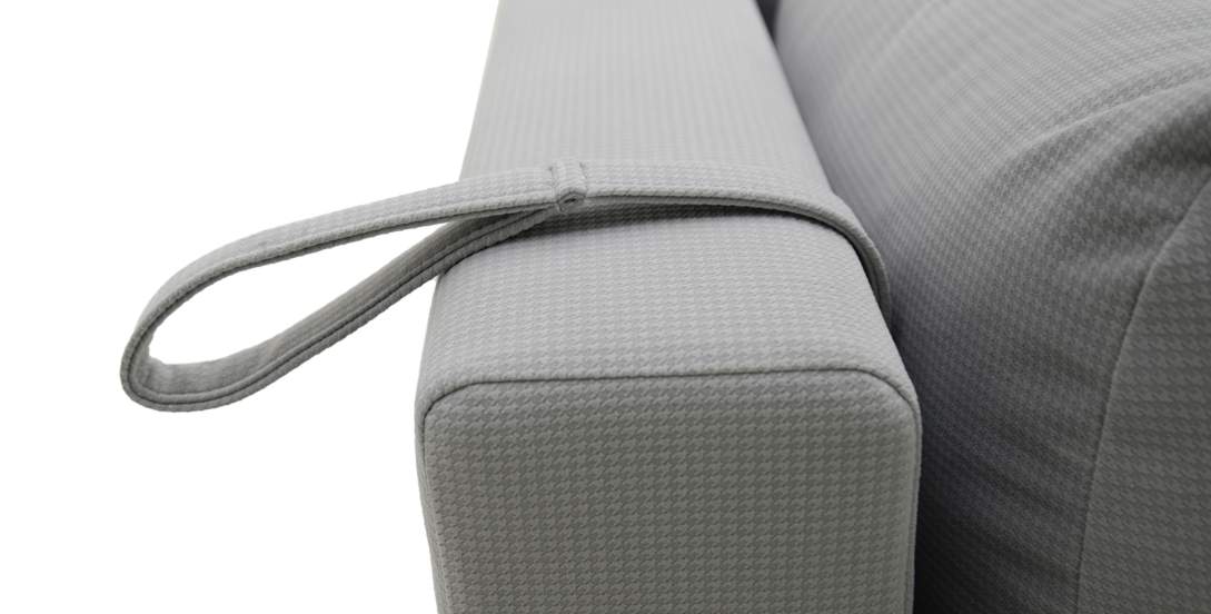 Угловой диван левый Коста светло-cерый велюр