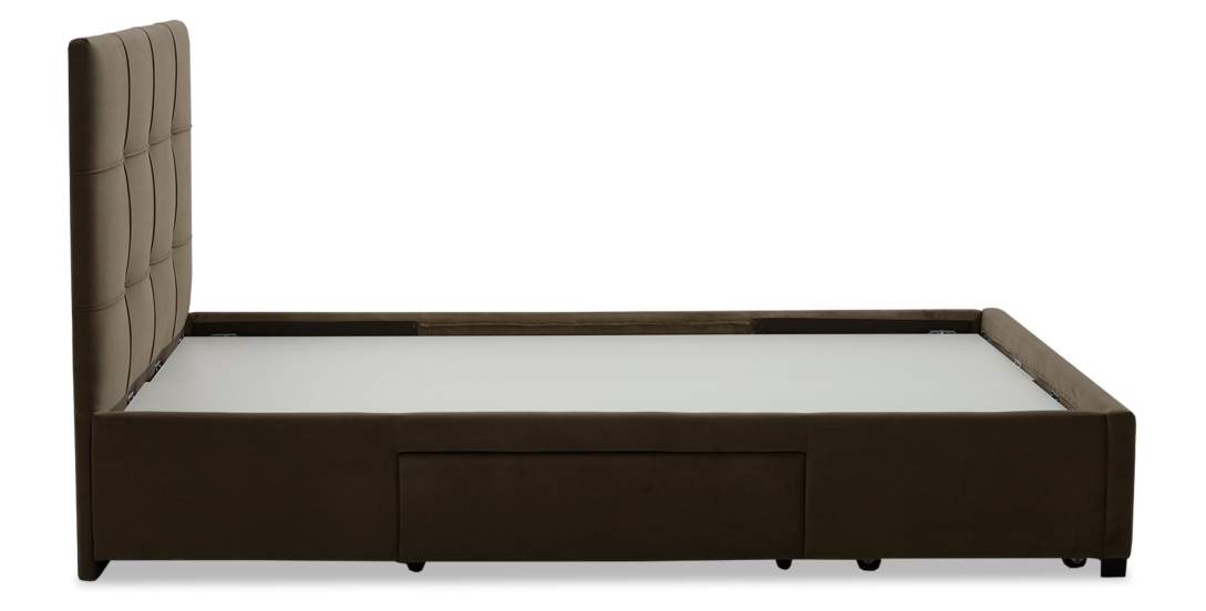 Двуспальная кровать Борба 180 светло-коричневый велюр