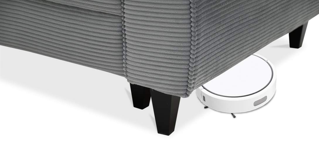 Прямой мини диван Гизела 120 серый велюр 