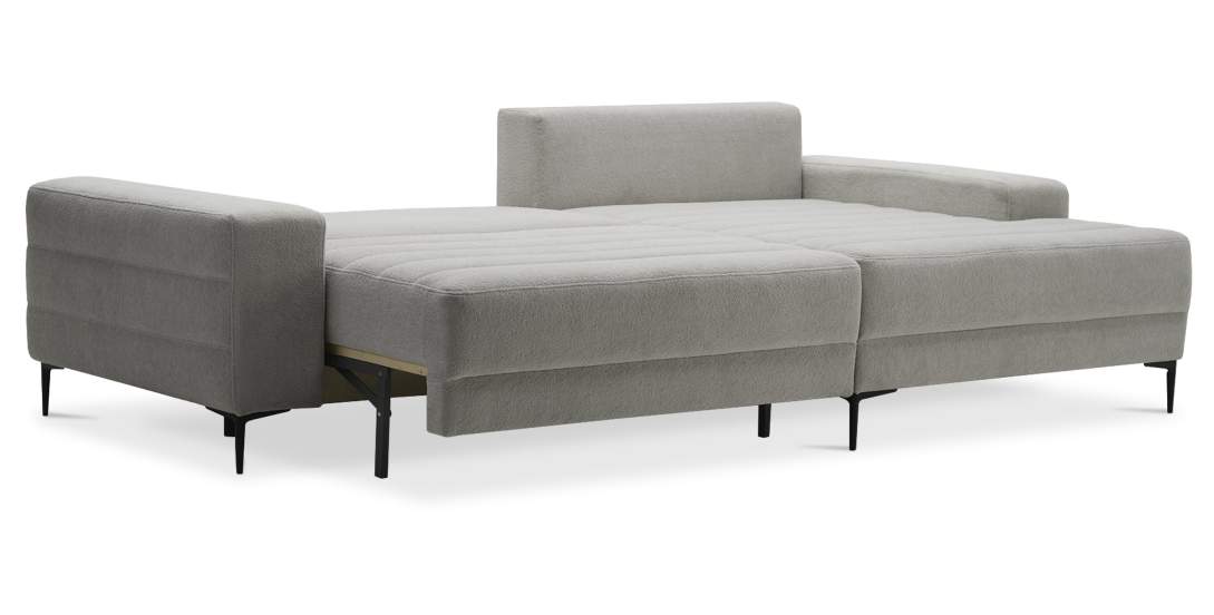 Угловой диван правый Белес Cеребристый велюр