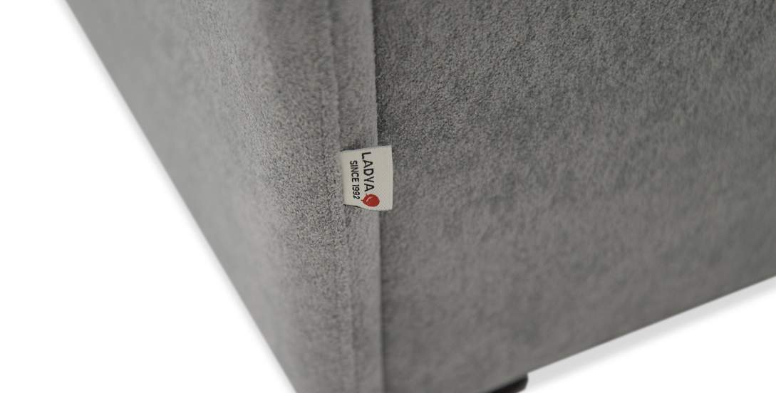 Прямой диван Тусон 155 серый велюр 