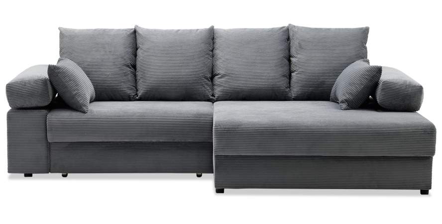 Угловой диван правый Тайлин Cтальной велюр Угловой диван правый Тайлин Cтальной велюр