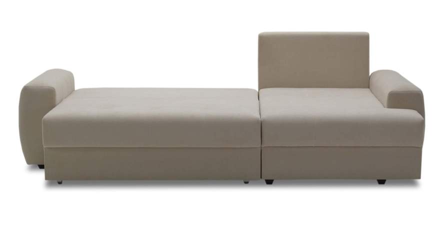 Угловой диван правый Коста Айвори велюр Уцененный