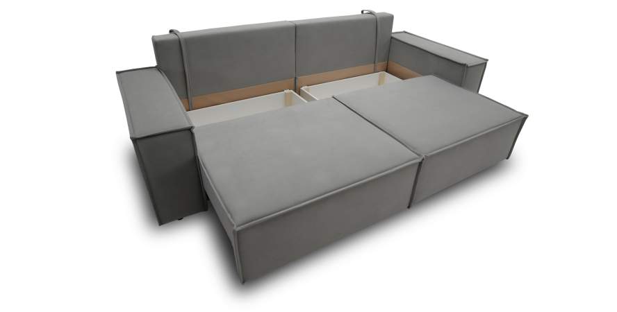 Прямой диван Фабио Дымчатый серый велюр Уцененный