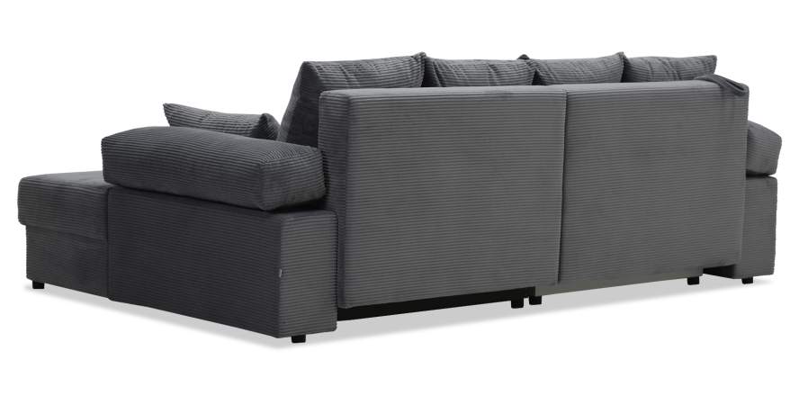 Угловой диван правый Тайлин Графитовый велюр Уцененный