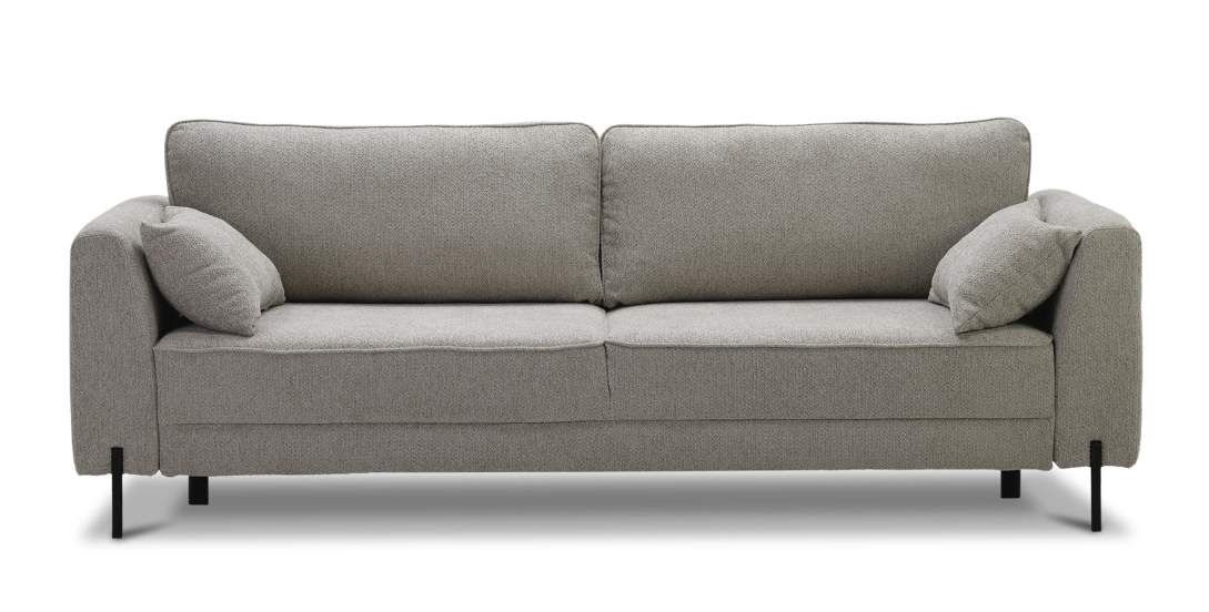 Прямой диван Энгри Бежево-серый шенилл