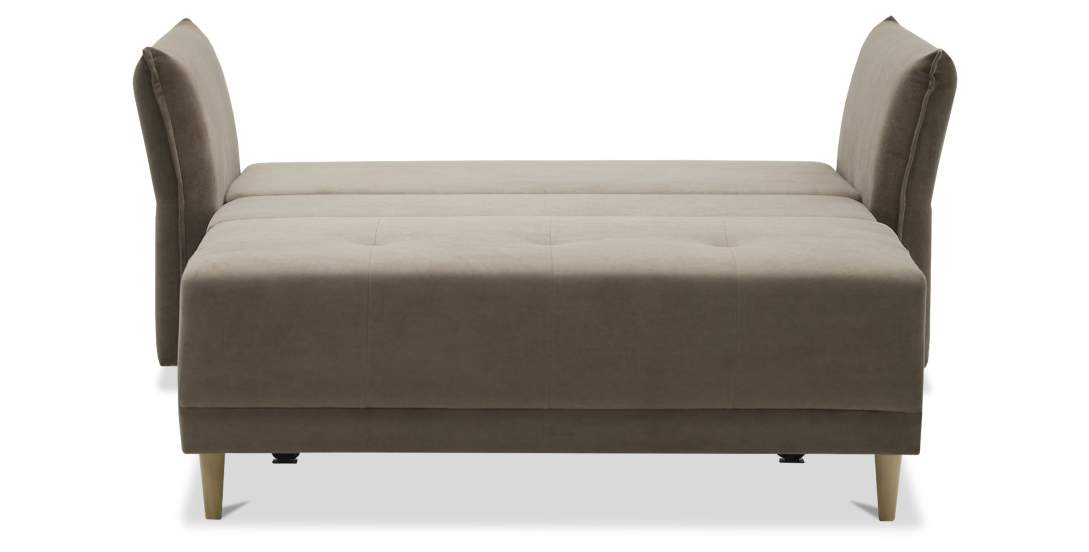 Прямой мини диван Лома 120 Светло-коричневый велюр 