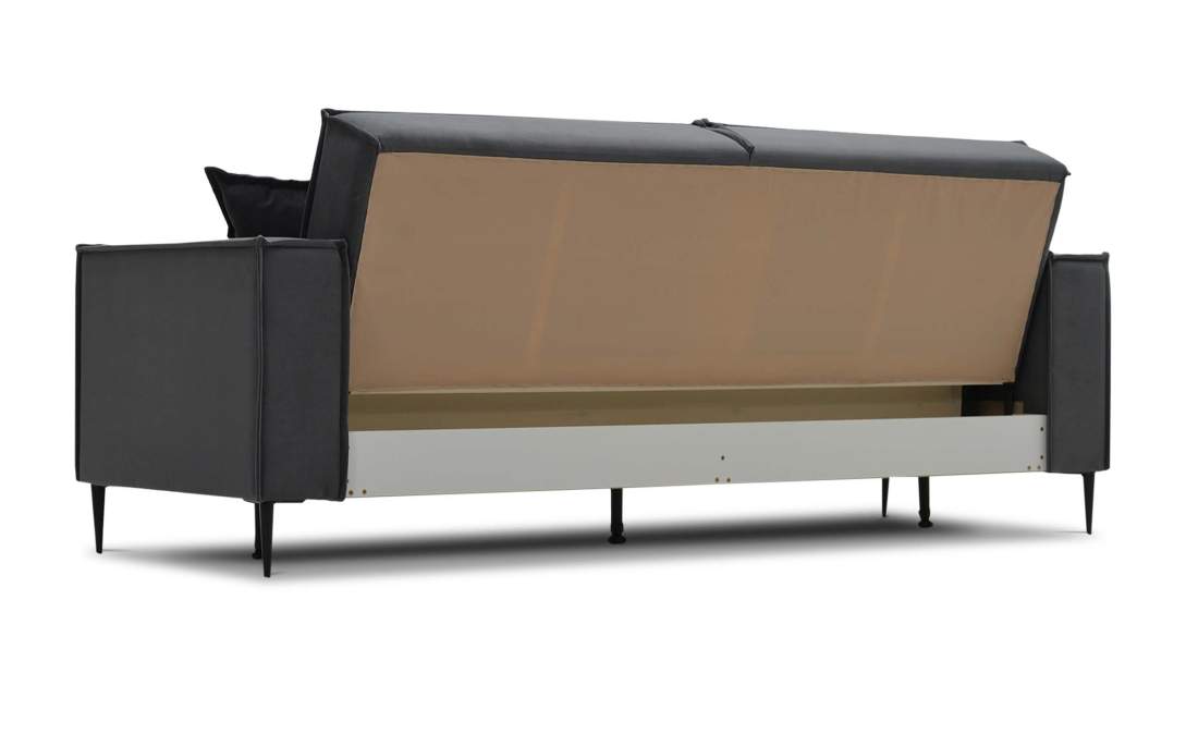 Прямой диван Авиньон Серый велюр