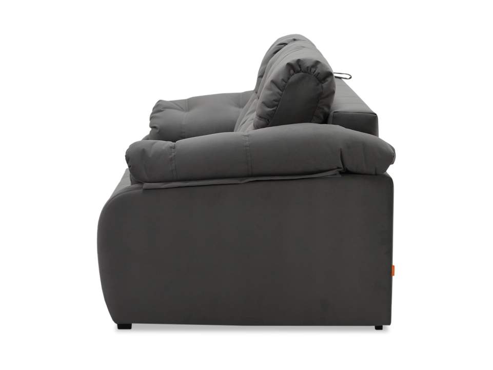 Прямой диван Вестон Серый велюр