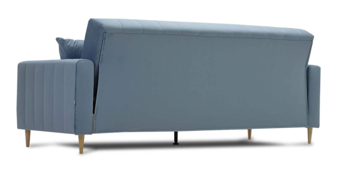 Прямой диван Эмма Голубой велюр