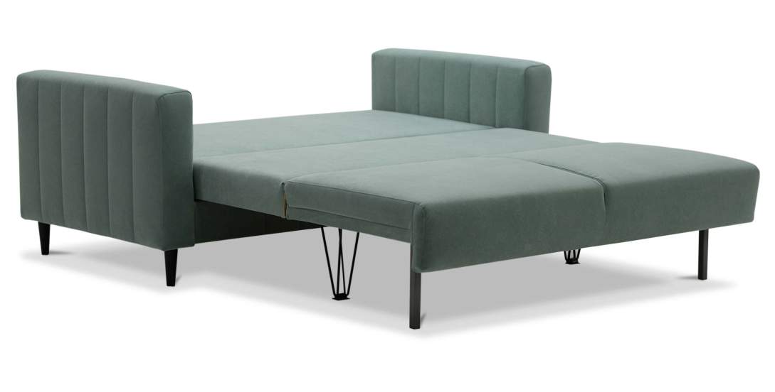 Прямой мини диван Эмма 140 Бирюзовый велюр