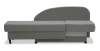 Угловая кушетка правая Иби светло-серый велюр