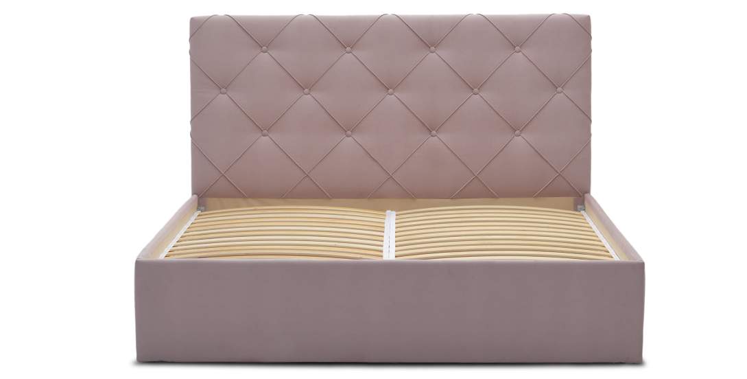 Двуспальная кровать Артэ 140 розовый велюр