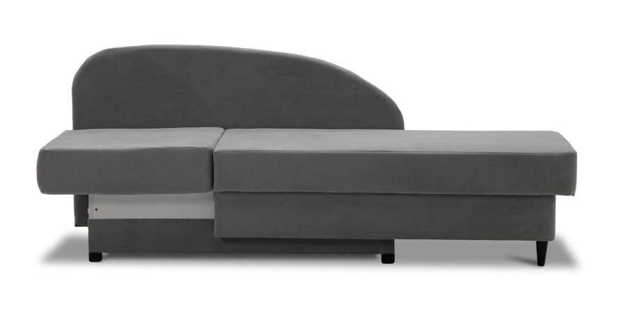 Угловая кушетка левая Иби Дымчатый серый велюр