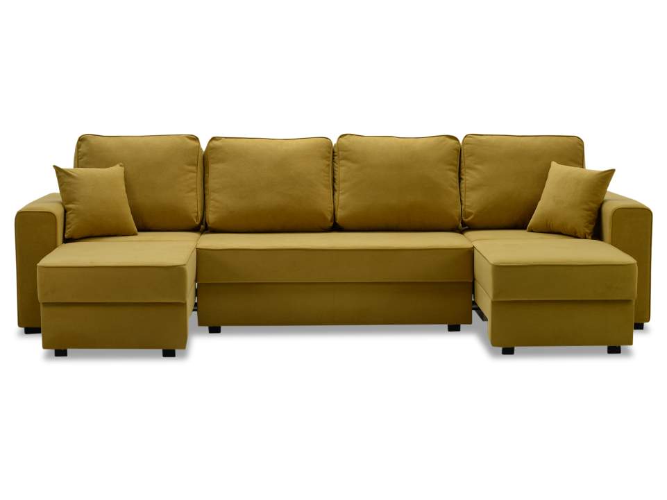 Диван трансформер Астон MAX горчичный велюр