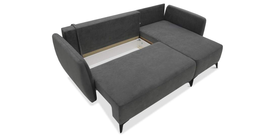 Угловой диван Тиволи Серый велюр Уцененный