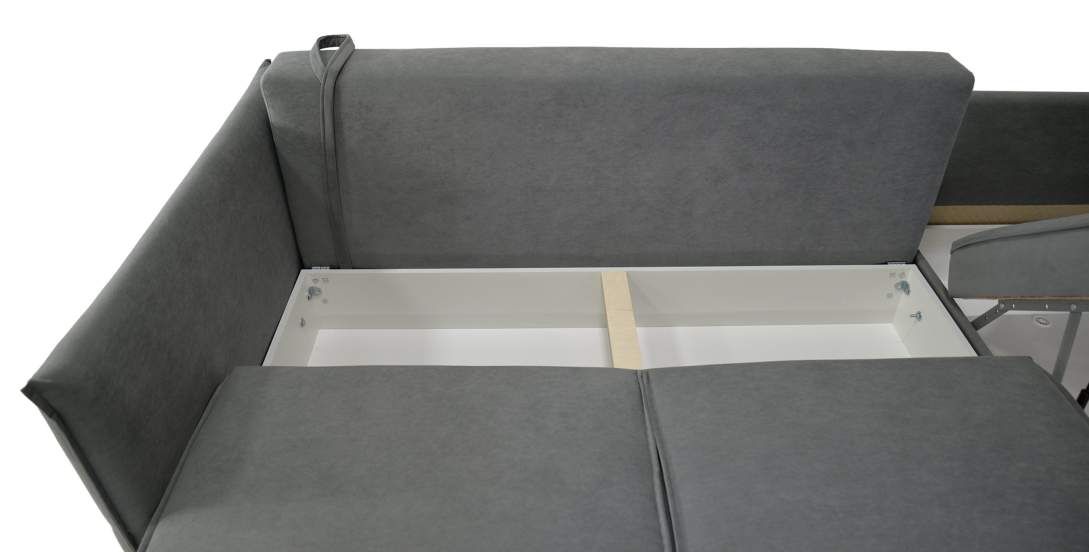 Угловой диван Палермо серый велюр