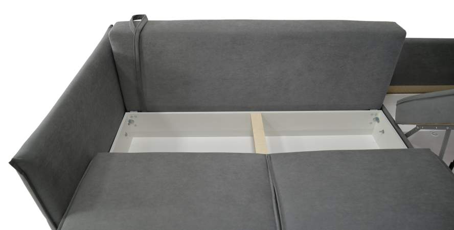 Угловой диван Палермо серый велюр