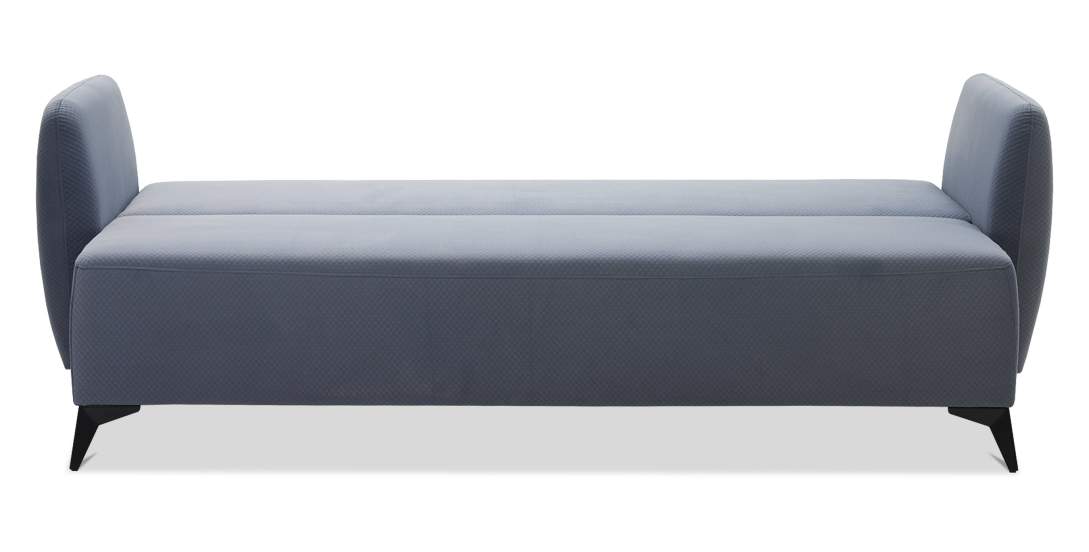 Прямой диван Тиволи Серо-синий велюр