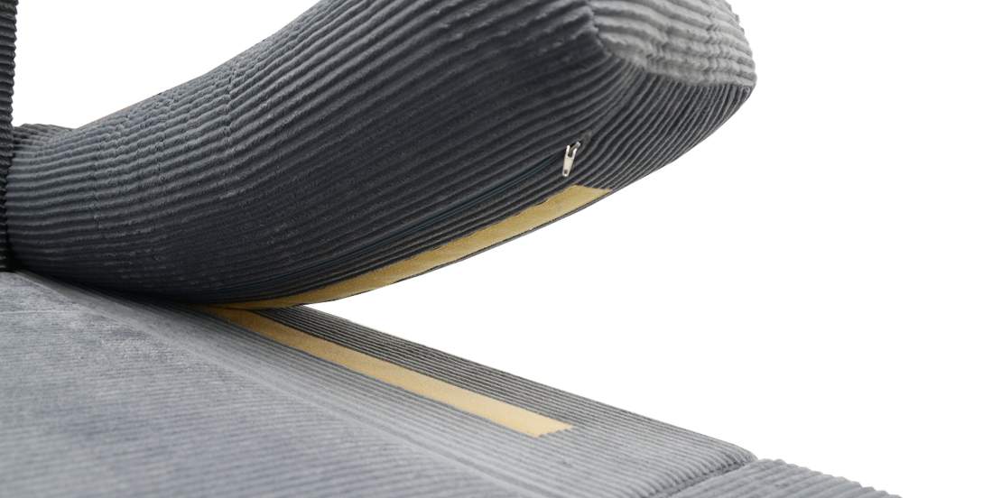 Угловой диван правый Тайлин Cтальной велюр