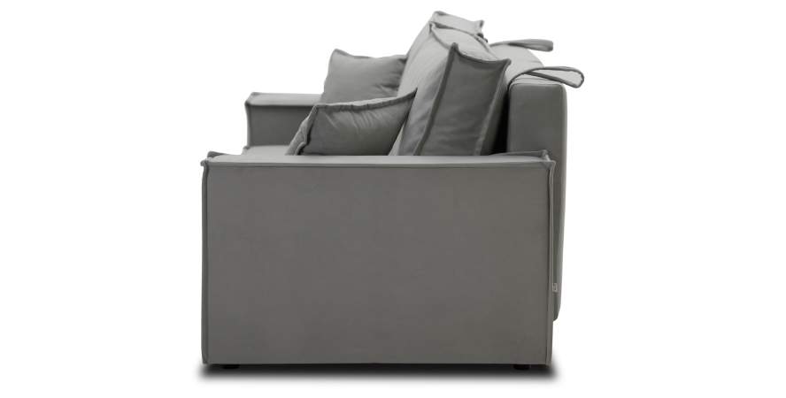 Прямой диван Фабио Дымчатый серый велюр Уцененный
