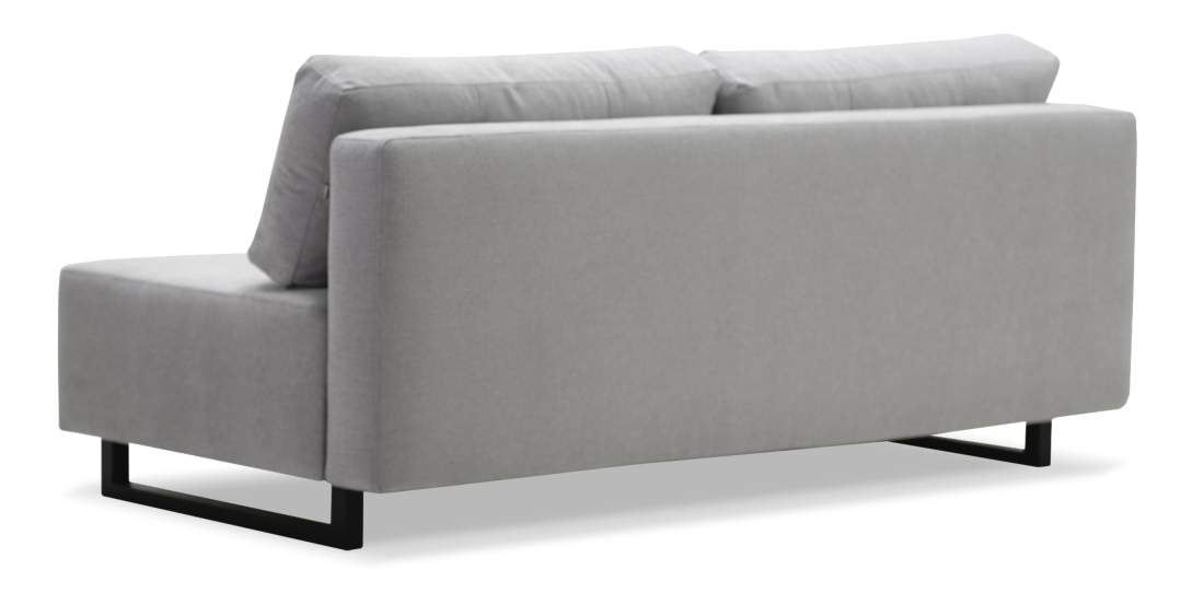 Прямой диван Морма Жемчужно-серый велюр