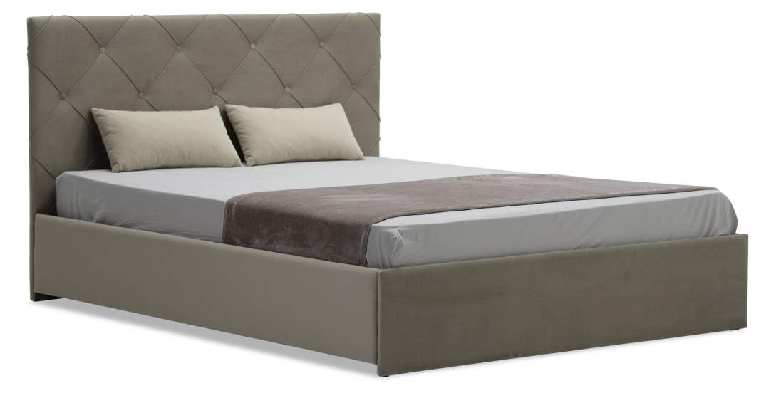 Двуспальная кровать Артэ 140 бежевый велюр