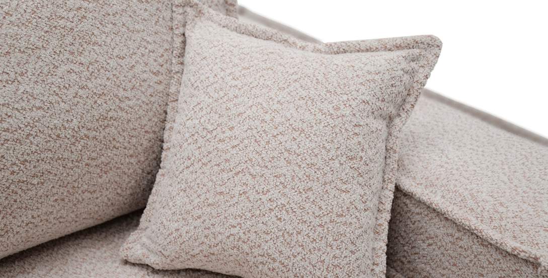 Прямой диван Фабио Нюдовый букле