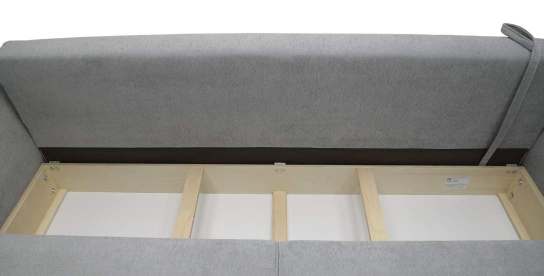 Прямой диван Энгри Дымчатый серый велюр