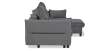 Угловой диван Палермо серый велюр