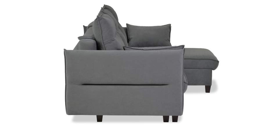 Угловой диван Палермо серый велюр