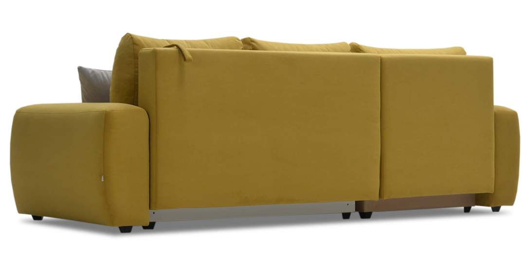 Угловой диван левый Коста Горчичный велюр