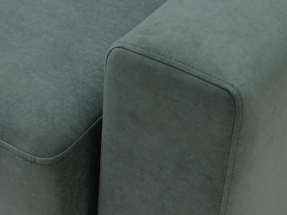 Угловой диван левый Вегас изумрудный велюр