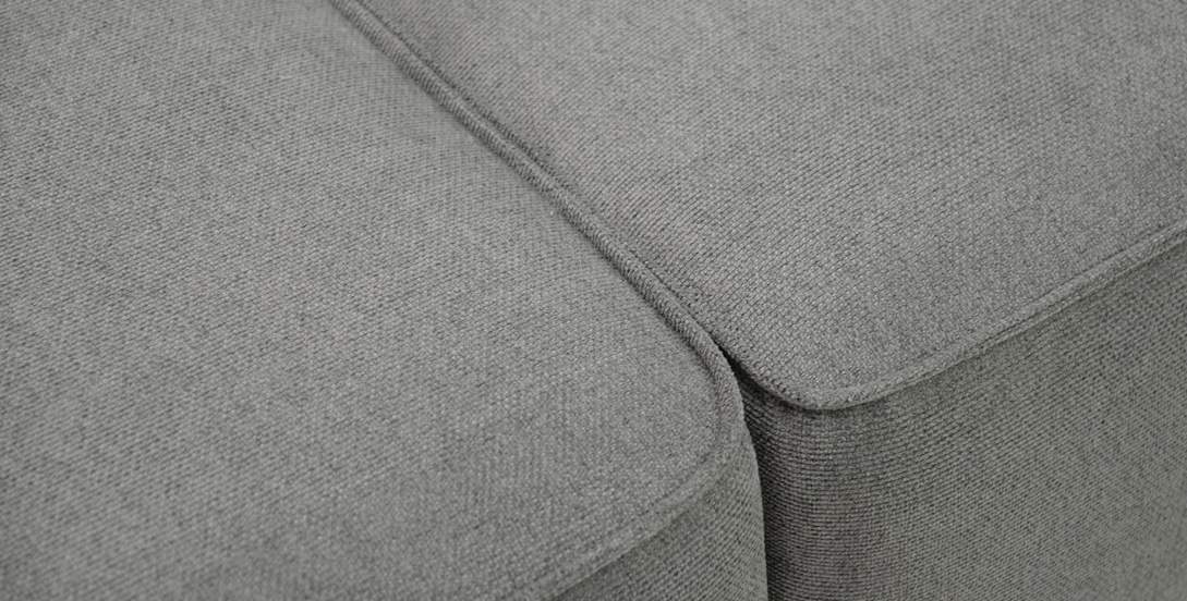 Прямой диван Тельда серый велюр