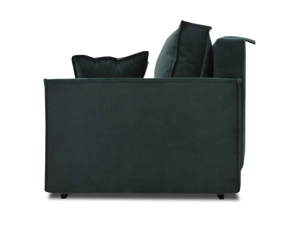 Прямой диван Фабио изумрудный велюр 