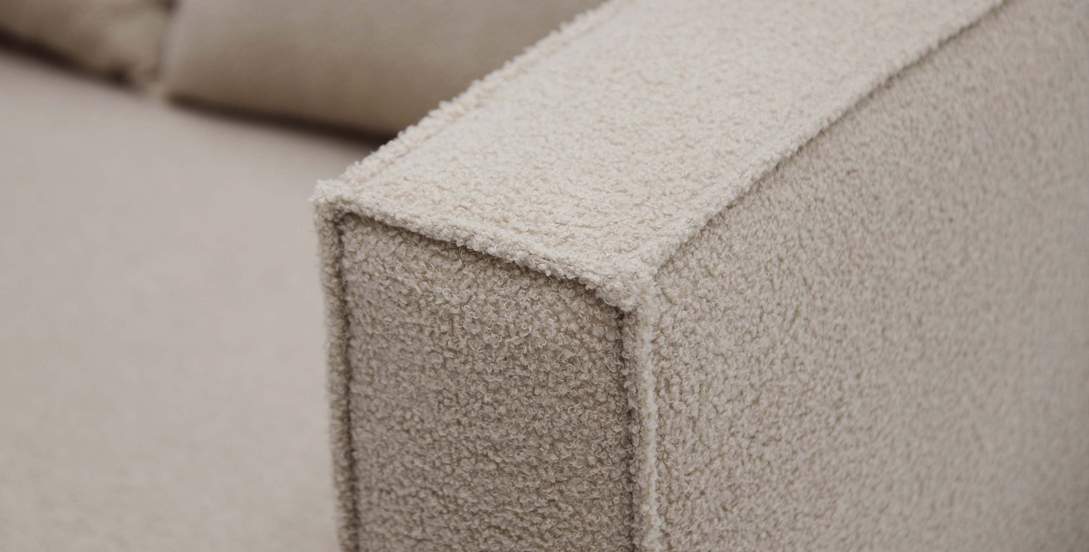 Угловая кушетка левая Элфи Шампань букле 