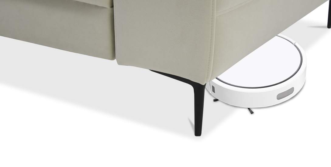 Угловой диван левый Белес Айвори велюр 