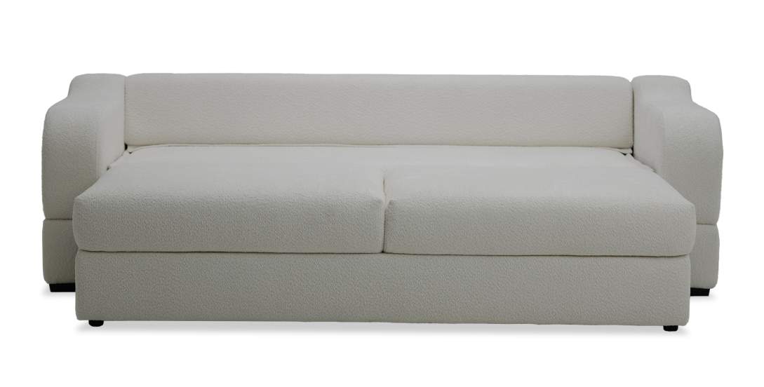 Прямой диван Фоджа белый букле