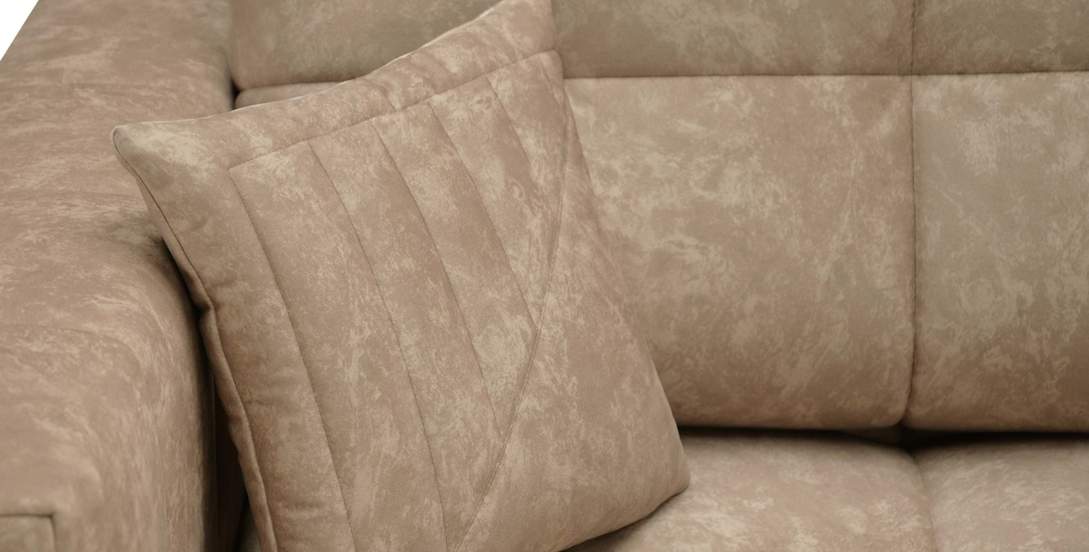 Прямой диван Энзо песочный велюр